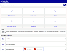 Tablet Screenshot of hospitalequipmentsupplier.com